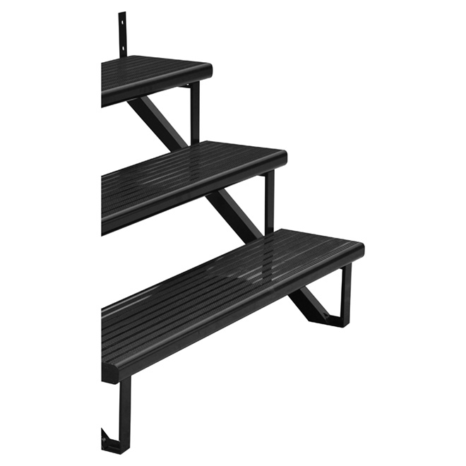 Aluminum Stair Treads - 11" x 48" - Black