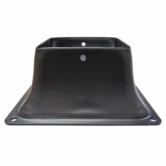 Pyle Post Base in Steel for 4 x 4-in Square Post - Matte Black