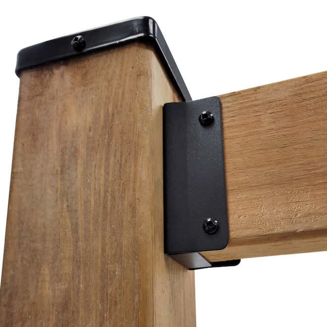 Pylex Fixrail Railing Connector Kit in Galvanized Steel - Matte Black