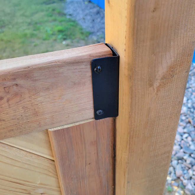 Pylex Fixrail Railing Connector Kit in Galvanized Steel - Matte Black