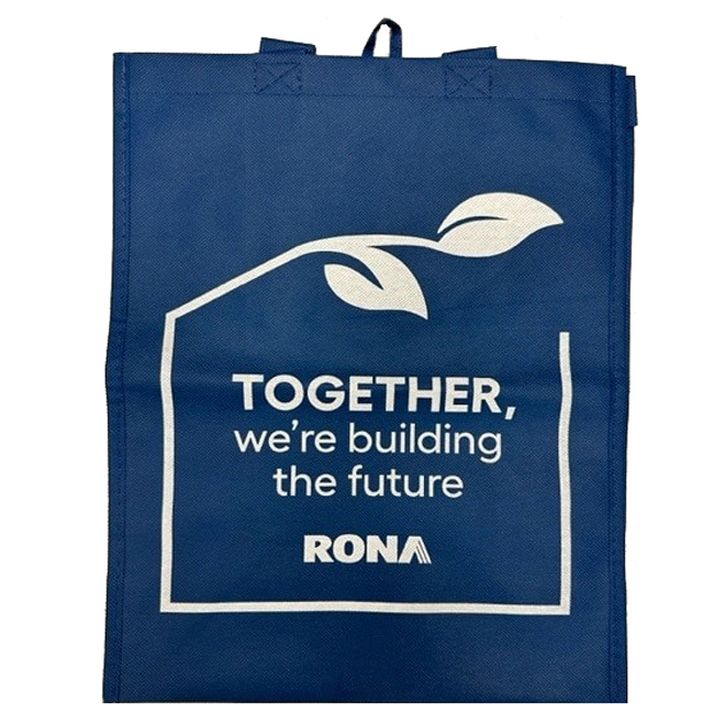 RONA Reusable Bag in Polypropylen 6.5 x 15.95 x 15.95-in - Blue