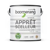 Apprêt-scelleur et couche de font Boomerang, faible COV, blanc, latex recyclé, 3,78 L