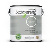 Peinture latex acrylique recyclée d'intérieur Boomerang, faible COV, velours, gris perle, 3,78 L