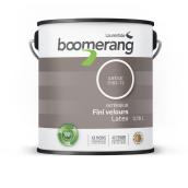 Peinture latex acrylique recyclée d'intérieur Boomerang, faible COV, velours, greige, 3,78 L