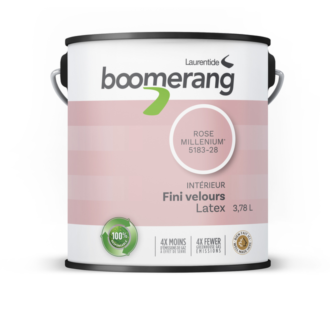 Peinture recyclée Boomerang, mat pour plafond, blanc-clair de lune, 3,78 l  de BOOMERANG