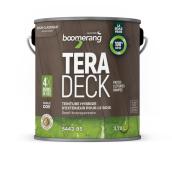 Teinture hybride d'extérieur pour le bois Tera Deck de Boomerang semi-transparent brun classique, 3,78 L