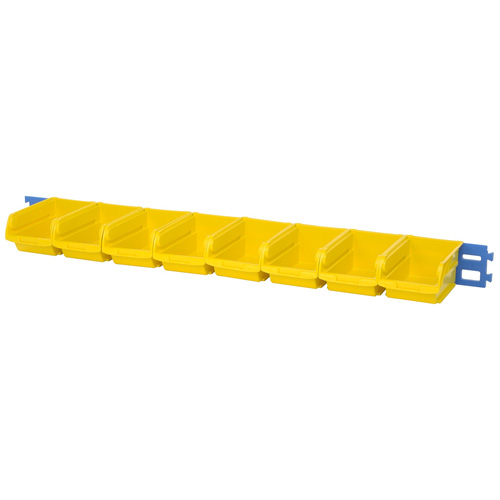 Zag Storage Bins with Hanger - Set of 8 - Yellow - 6 1/2-in x 4 1/8-in x 3-in