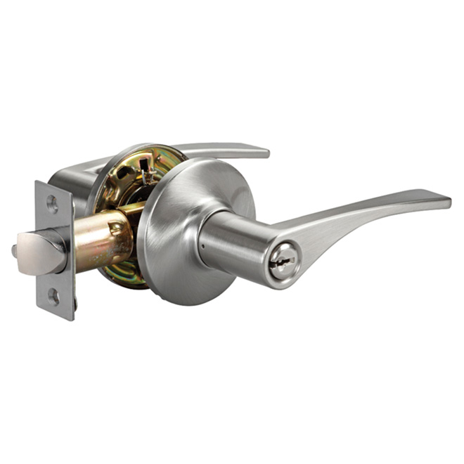 Facto Victoria Entrance Lever Handle Satin Nickel Tv20s00 F Rona Victoria Entrance Lever Handle Satin Nickel