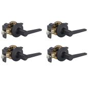 Door Lever Set - Set of 4 Facto(R) Zen Levers - Matte Black