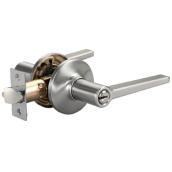 ReliaBilt Lyre Keyed Entry Lever with Turn Button in Satin Nickel