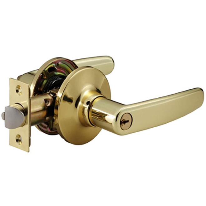 ReliaBilt Hawthom Polished Brass Entry Lever