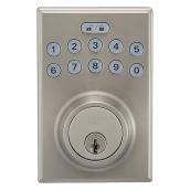 ReliaBilt Push Button Electronic Door Lock Satin Nickel Finish