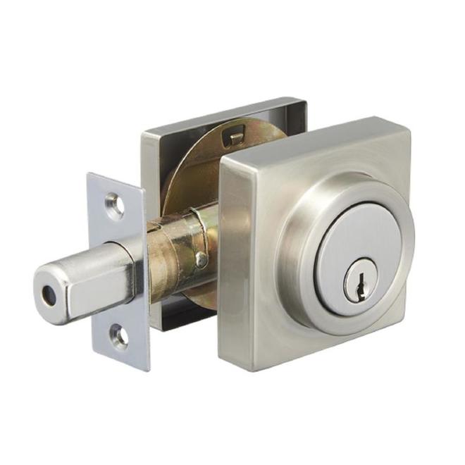 ReliaBilt Emrick Single Cylinder Deadbolt in Satin Nickel Finish