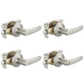 RONA Hawthorna 3 Passage Door Handles and 1 Privacy Door Handle Set - Satin Nickel