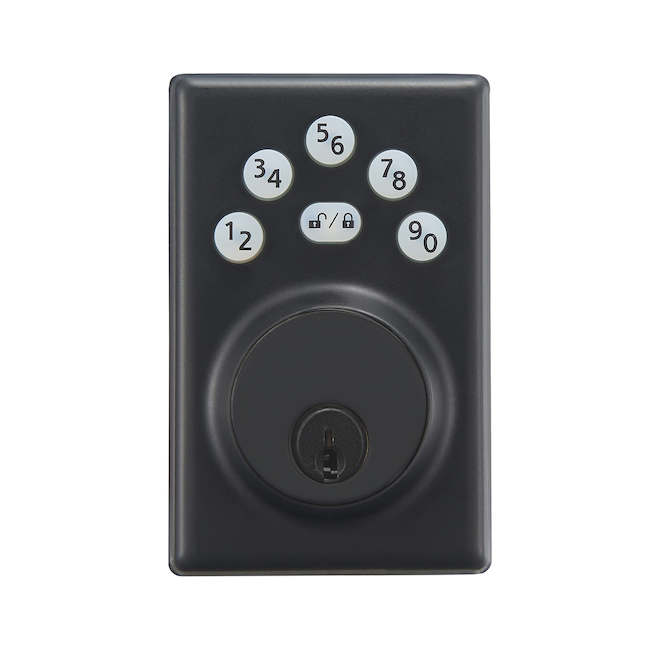 RONA Electronic Deadbolt with Digital Pad - Matte Black