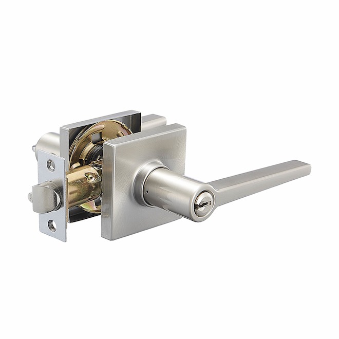 RONA Mytica Keyed Entry Door Lever - Satin Nickel