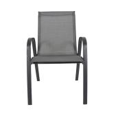 Bazik Grey Steel Stackable Chair