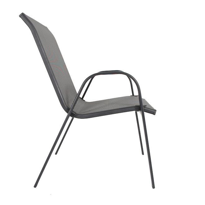 Bazik Grey Steel Stackable Chair