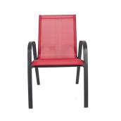 Chaise empilable Bazik rouge acier