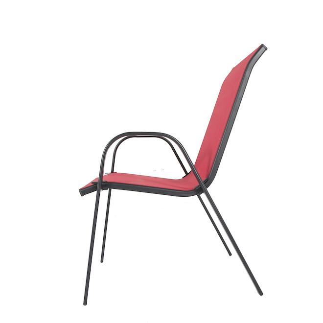 Bazik Red Steel Stackable Chair