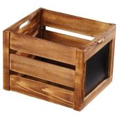 Home Zone 14.8 x 12.5 x 11-in Wooden Crate with Chalkboard