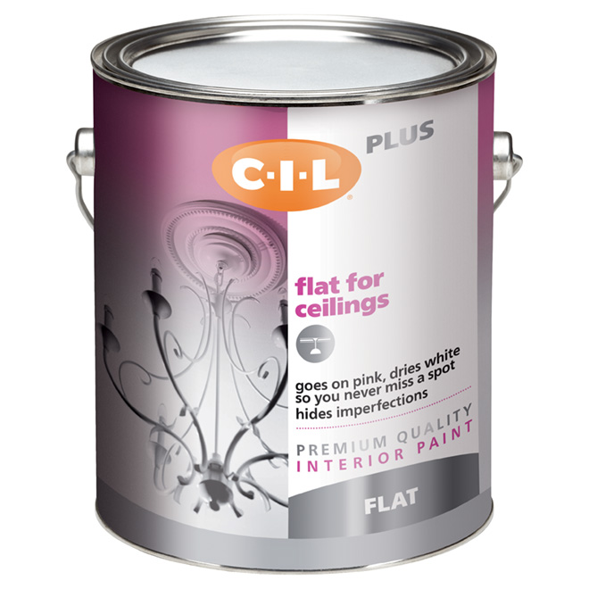 Cil C I L Interior Paint For Ceiling Latex 3 78 L Flat Finish White 27150 501 Rona