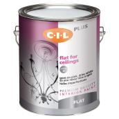 C-I-L Interior Paint for Ceiling - Latex - 3.78 L - Flat Finish - White