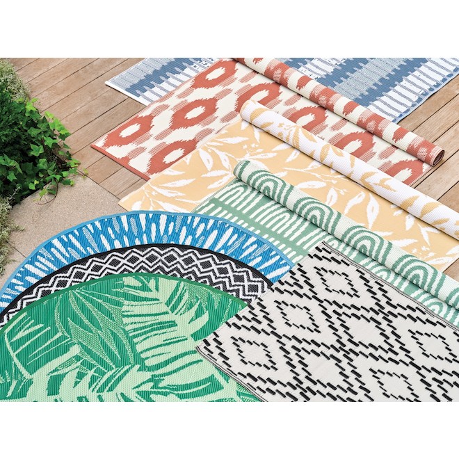 Bazik Arches Multicolor Outdoor Woven Area Rug 5-ft x 7-ft