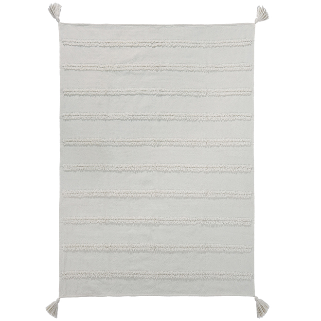 Landon & Co. 50 x 60-in Natural Tones Throw with Stripes and Fringes