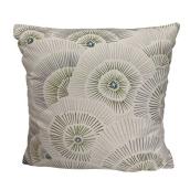 Landon & Co. 18 x 18-in Cream Dandelion Outdoor Polyester Cushion