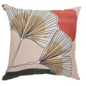 Landon & Co. 18 x 18-in Pink Ginko Leaf Outdoor Polyester Cushion