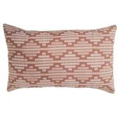 Landon & Co. 12 x 20-in Orange Diamond Outdoor Polyester Cushion
