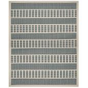 Landon & Co. Decorative Patio Rug in Flat Weave Black and Beige Polypropylene - 8 x 10-ft