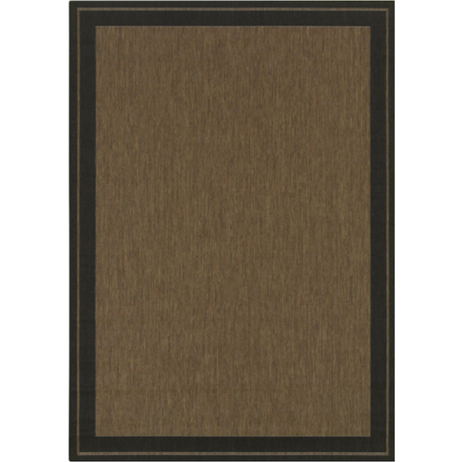 Landon & Co. Decorative Outdoor Rug in Woven Brown Polypropylene - 8 x 10-ft