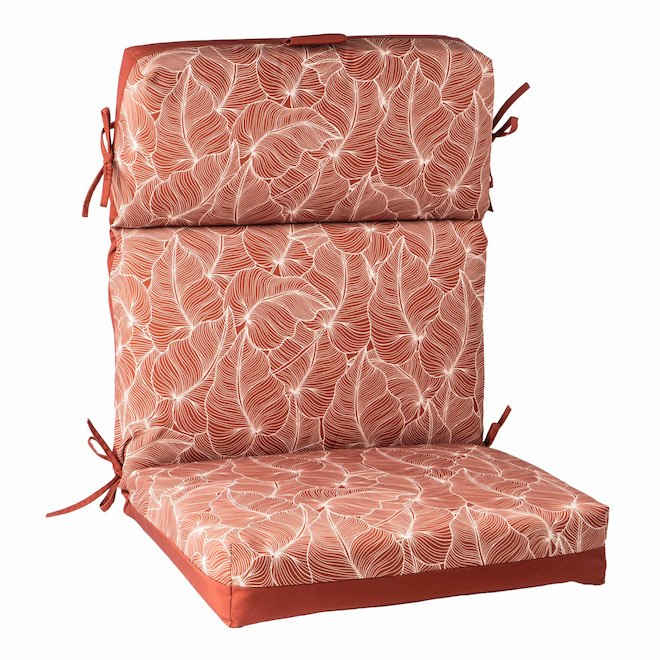 Landon & Co. Cushion 21 x 4.5 x 44-in for Outdoor Chair with High Back - Leaf Print