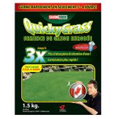Semence de gazon enrobée QuickyGrass de Canada Green, biologique, 1,5 kg