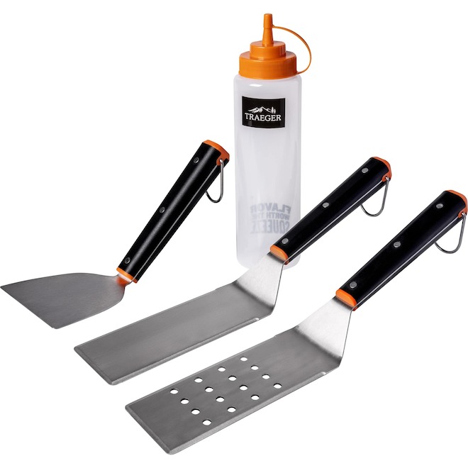Traeger Essentials Kit for Flat Top Grills in Stainless Steel - 4-Piece