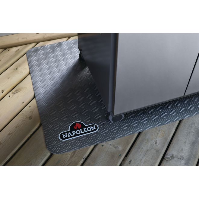 Tapis pour barbecue Napoléon en vinyle gris 32 x 47 po