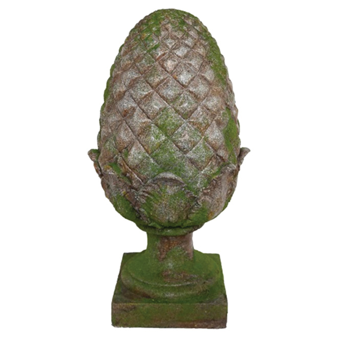 Garden Statue - Moscot Pineapple - 20 1/2 - Stone/Moss MG01830A Garden Statue - Moscot Pineapple - 20 1/2 - Stone/Moss MG01830A