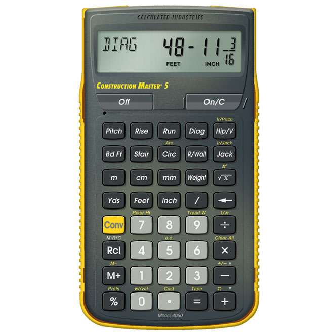 Calculatrice Master 5 par Calculated Industries