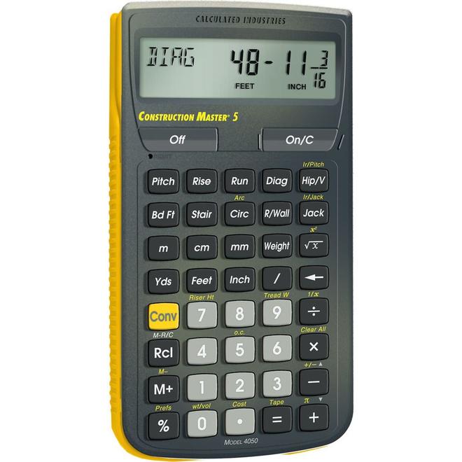 Calculatrice Master 5 par Calculated Industries