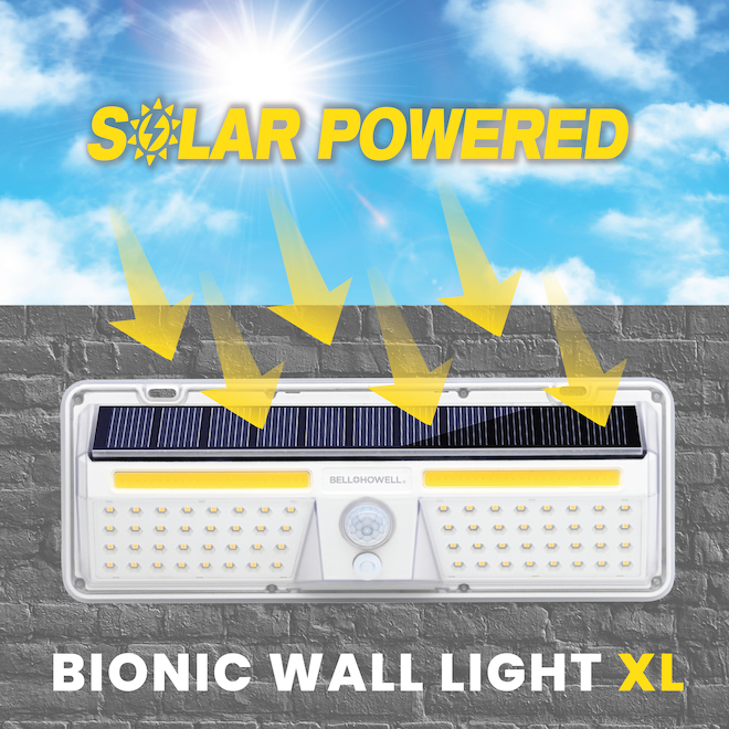 Bell + Howell Bionic Lighting - White - Solar Dark Sky Integrated Wall Light