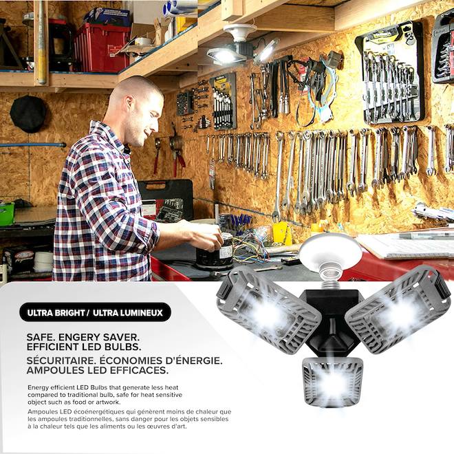 Bell + Howell Triburst 144 Lights 5500 Lumens Triple-Panel Multi-Directional LED Light