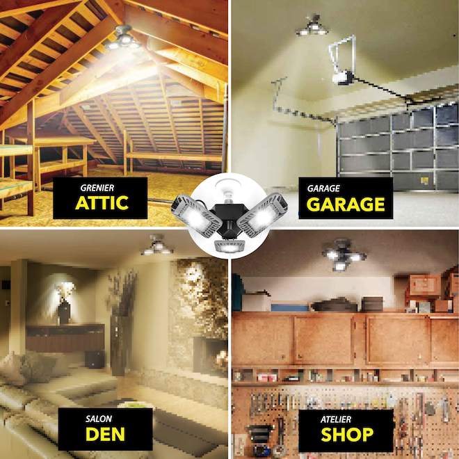 Bell + Howell Triburst 144 Lights 5500 Lumens Triple-Panel Multi-Directional LED Light