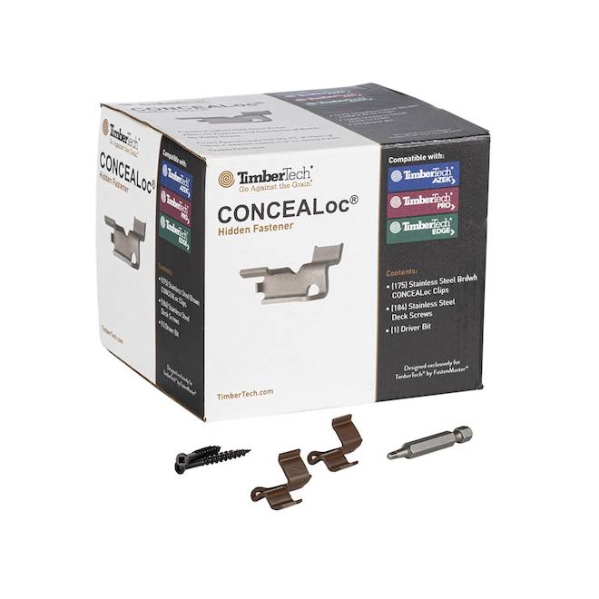 TimberTech CONCEALoc Brown Hidden Fasteners - 175/Pk - 100-ft²