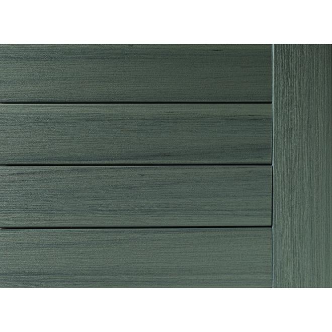 Planche de bordure de terrasse TimberTech composite bord carré Sea Salt Grey 12 pi