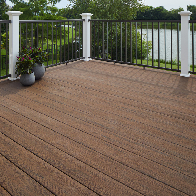 TimberTech 12-ft Dark Roast Composite Fascia Deck Board