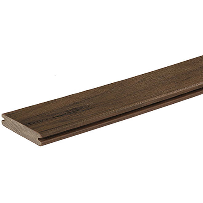 TimberTech 12-ft Dark Roast Composite Grooved Deck Board