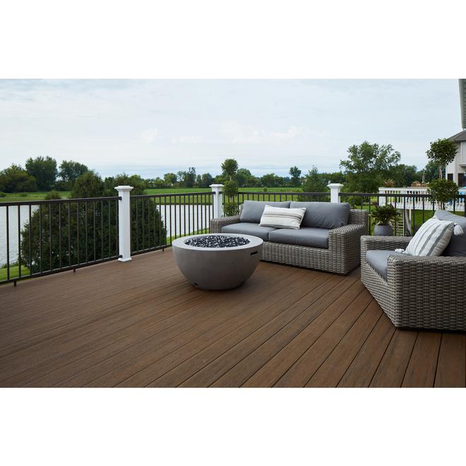 TimberTech 12-ft Dark Roast Composite Grooved Deck Board