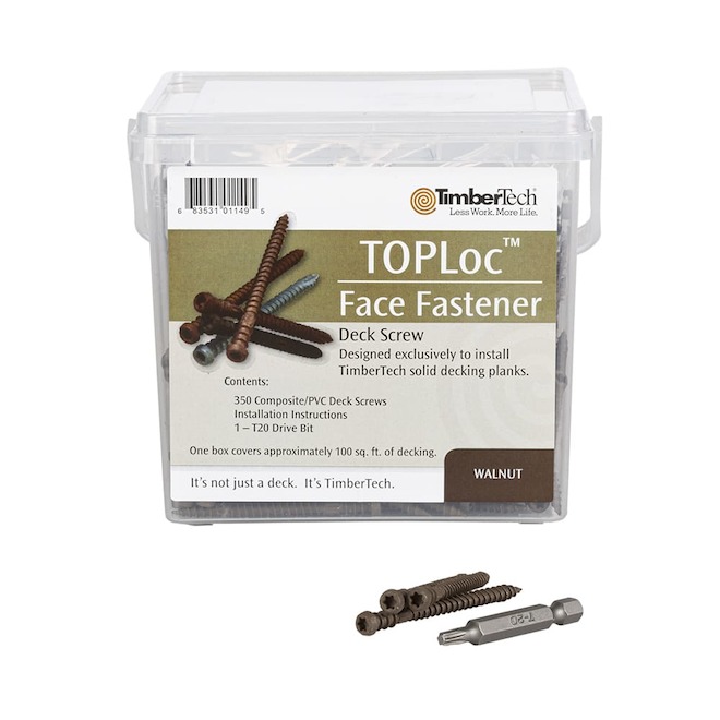 Fastener TOPLoc - 100 sq.ft. - 350/Pack - 2 1/2-in - Walnut